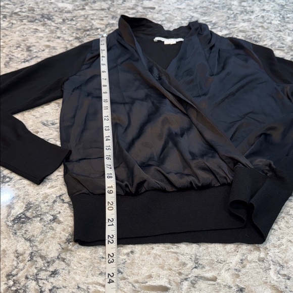 Veronica Beard Black Wrap Blouse - Picture 8 of 11